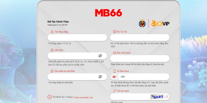 Thao tác đăng ký nhanh chóng cho tân thủ - giới thiệu MB66